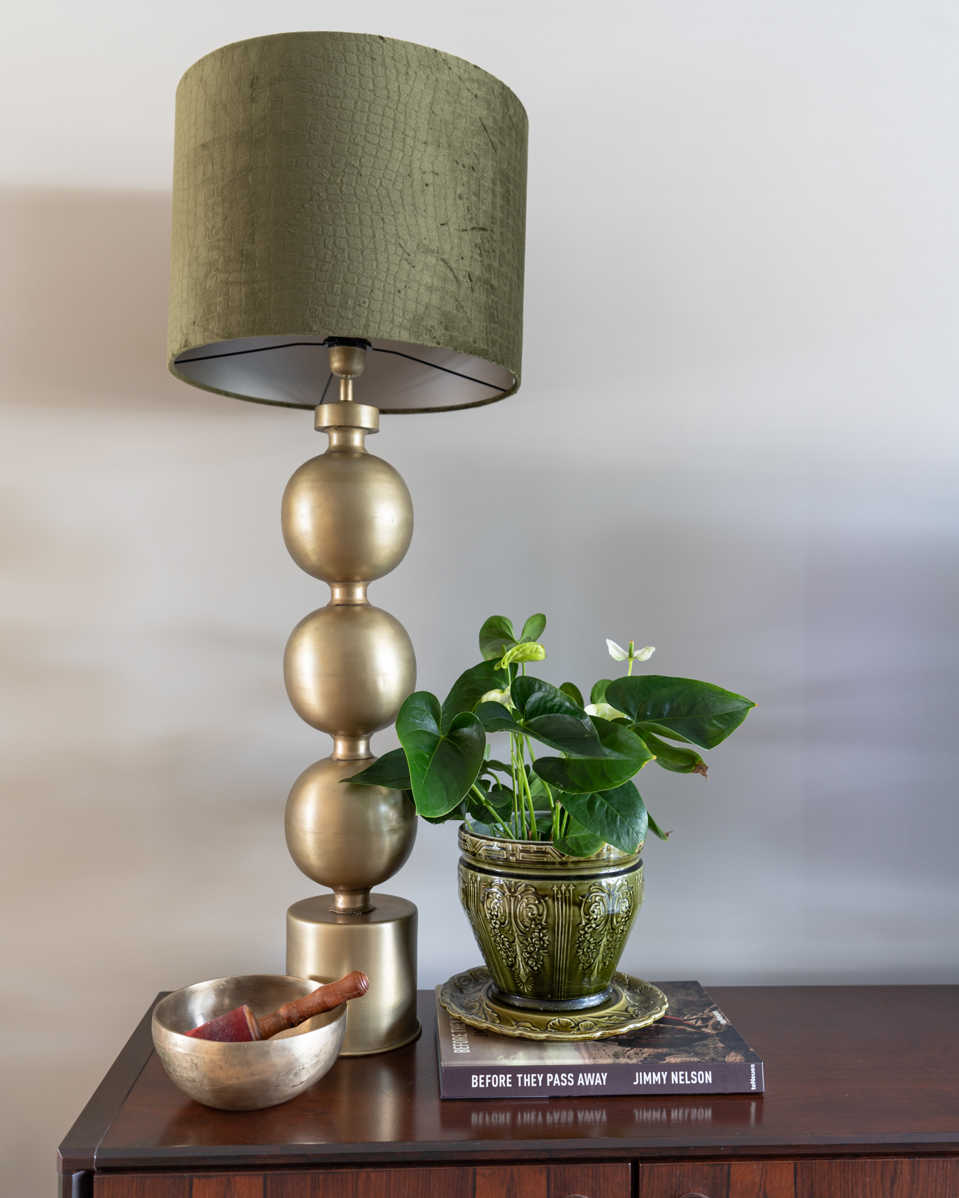 Thuis bij Margret - groene lampenkap